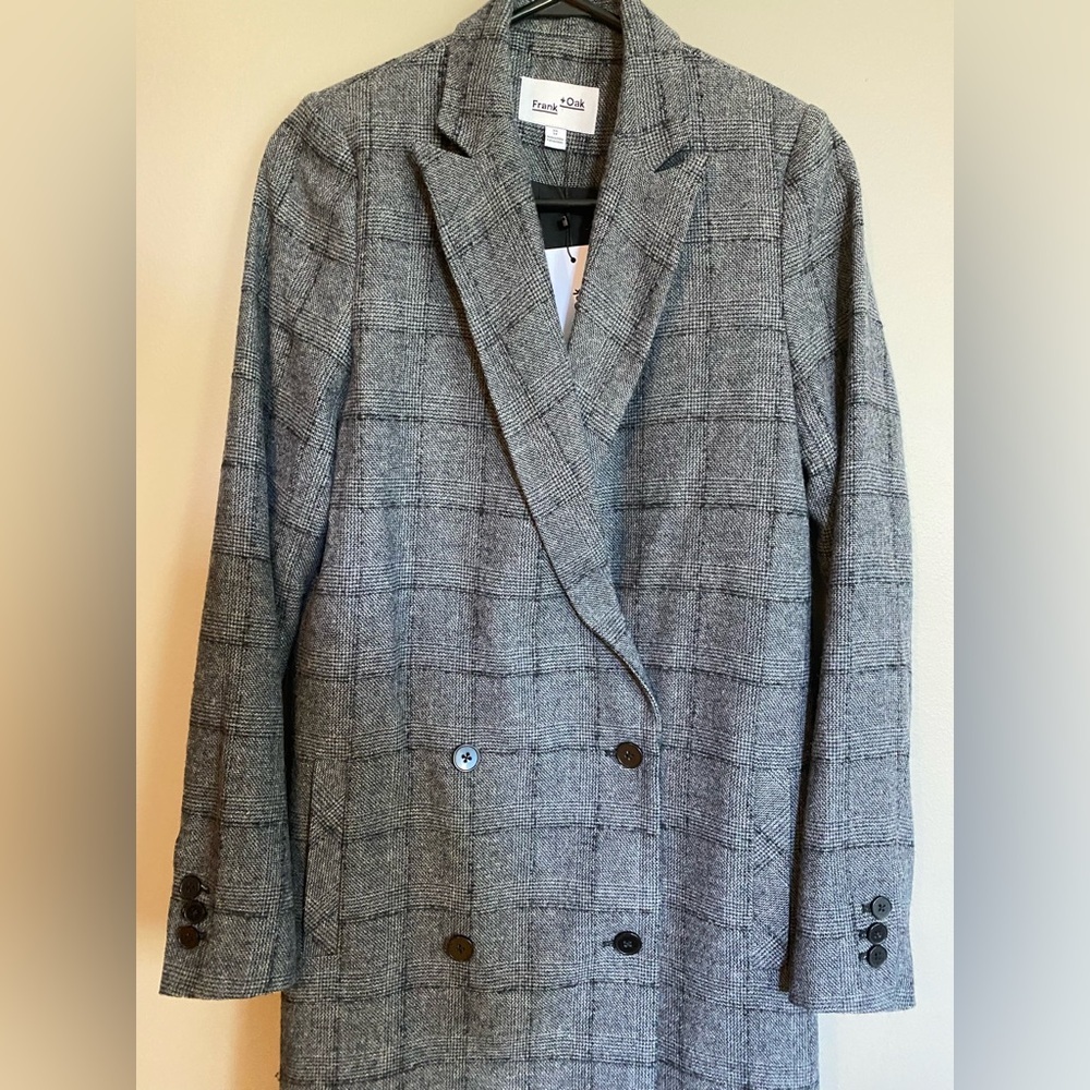 NWT Frank & Oak Wool Double Breasted Oversized Jacket / Blazer Size XS - Picture 5 of 11